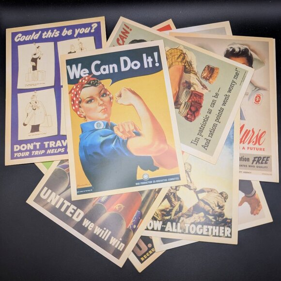Vintage Style Postcards, War Propaganda Postcards, Military Themed Postcards - Picture 1 of 8